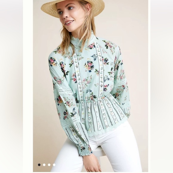 Hemant & Nandita Amour Floral Lace Blouse - Picture 1 of 10